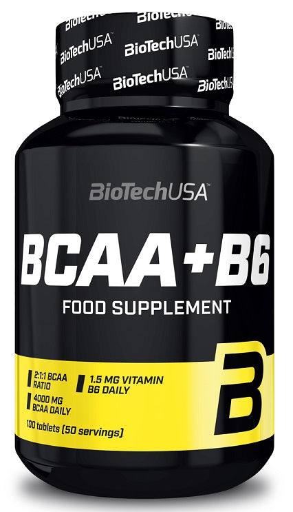 BioTechUSA BCAA+B6 - 100 tablets | High-Quality Amino Acids and BCAAs | MySupplementShop.co.uk