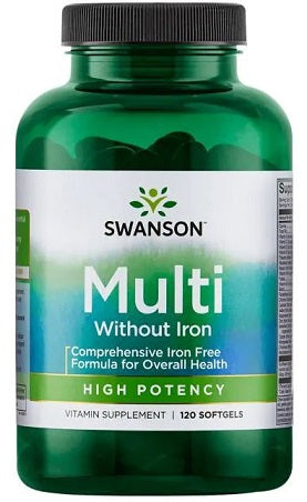 Swanson Multi Without Iron - 120 softgels | High-Quality Sports Supplements | MySupplementShop.co.uk