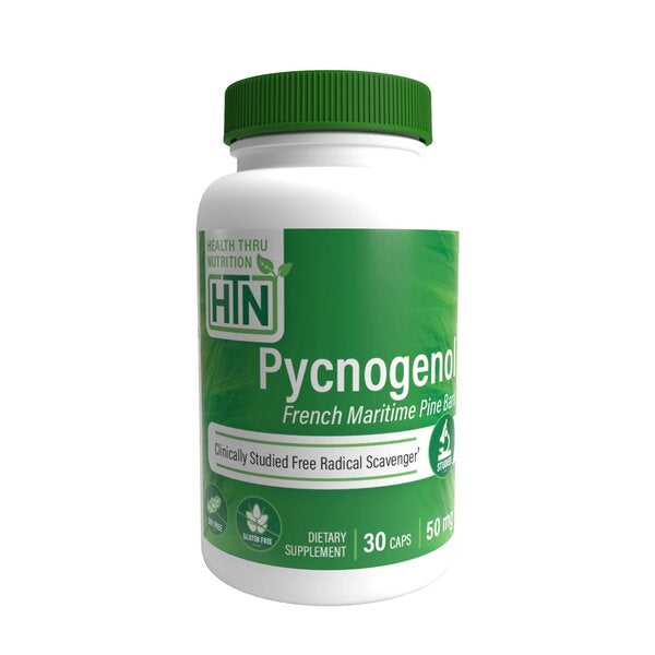 Health Thru Nutrition Pycnogenol, 50mg - 30 vcaps | High-Quality Sports Supplements | MySupplementShop.co.uk