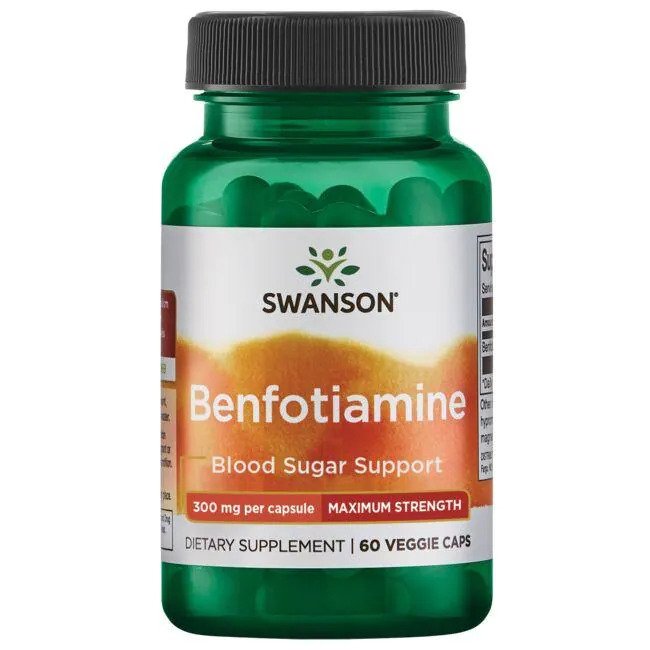 Swanson Benfotiamine, 300mg - 60 vcaps | High-Quality Sports Supplements | MySupplementShop.co.uk