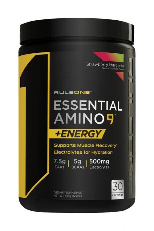 Rule One Essential Amino 9 + Energy, Juicy Grape - 345 grams | High-Quality Amino Acids and BCAAs | MySupplementShop.co.uk