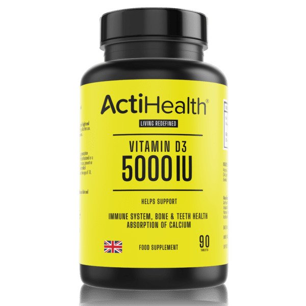 ActiHealth Vitamin D3, 125mg - 90 tabs | High-Quality Health and Wellbeing | MySupplementShop.co.uk
