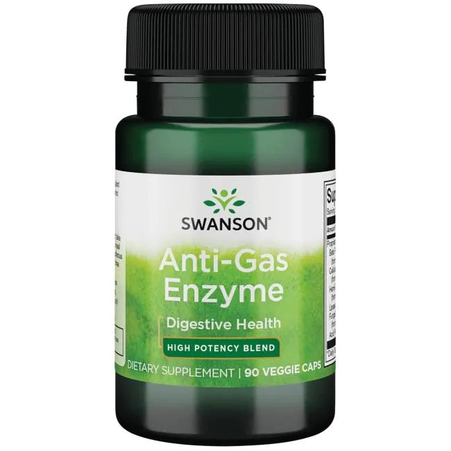 Swanson Anti-Gas Enzyme - 90 vcaps - Health and Wellbeing at MySupplementShop by Swanson