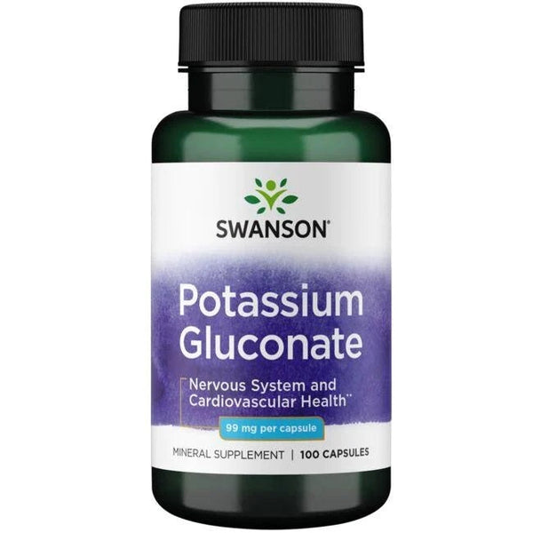 Swanson Potassium Gluconate, 99mg - 100 caps | High-Quality Vitamins & Minerals | MySupplementShop.co.uk