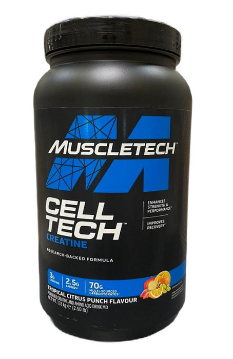 MuscleTech CellTech Creatine Tropical Citrus Punch (New Formula) 1130g - Creatine Powder at MySupplementShop by MuscleTech